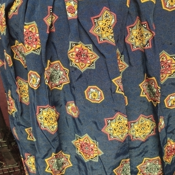 NORTON McNaughton Navy/Yellow Petite Skirt - Picture 2 of 3